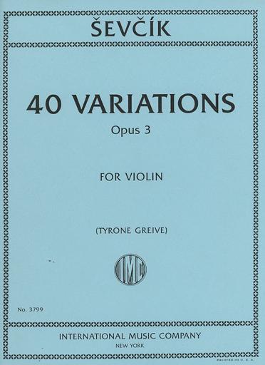 Sevcik (Greive): 40 variations op 3 (violin) IMC