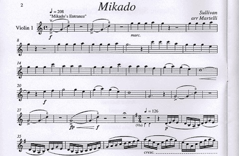 Sullivan (Martelli): Mikado (string quartet)