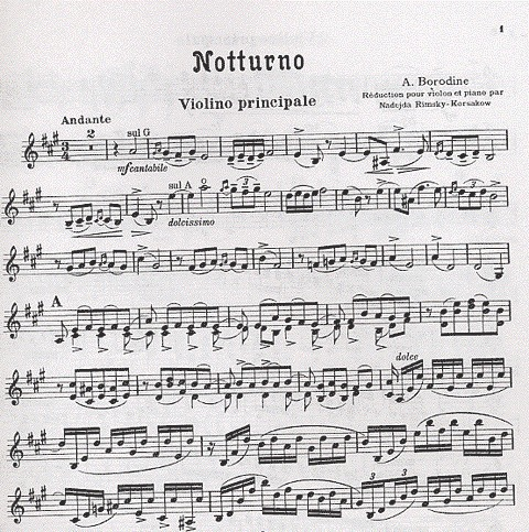 Borodin, Alexander: Nocturne for Violin and Piano