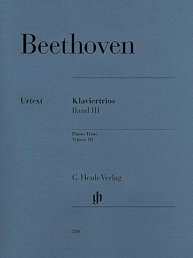 Beethoven, L.van (Klugmann, ed.): Piano Trios, Vol.3, urtext  (violin, cello, and piano)