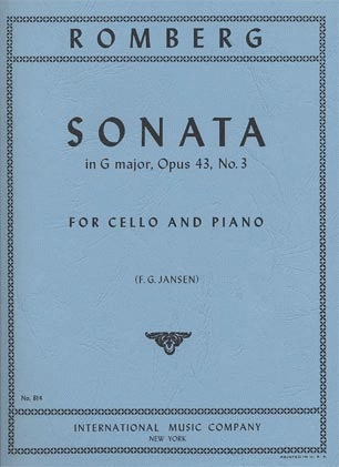 Romberg (Jansen): Sonata No.3 in G Major, Op.43 (cello & piano)