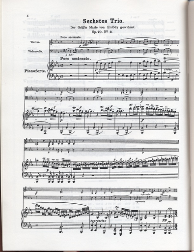 Beethoven, L. van: Piano Trio No. 6 Op. 70 No. 2 in Eb major (violin, cello & piano)