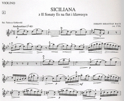 Bach, J.S.: Siciliana (violin & piano)