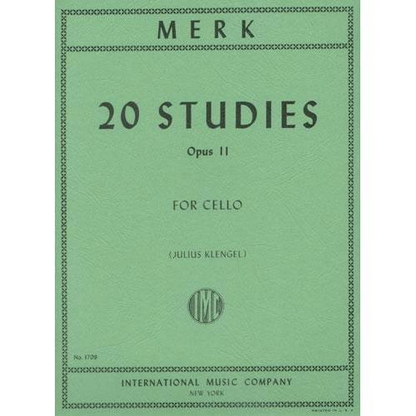 Merk (Klengel): 20 Studies, Op.11 (cello) International