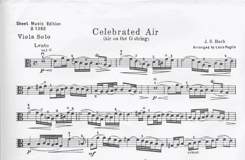 Bach, J.S.: Celebrated Air (viola & piano)