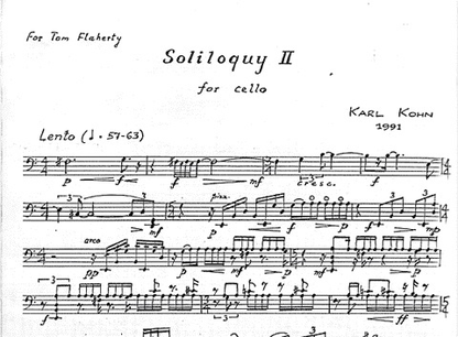 Kohn, Soliloquy 2, Cl (signed)