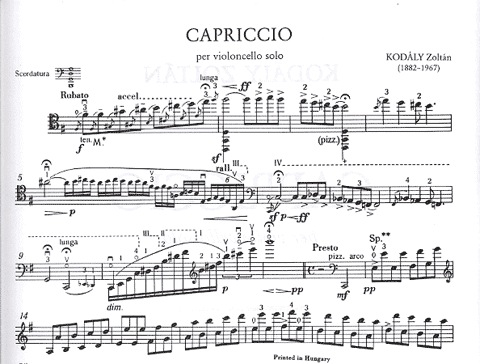 Kodaly: Capriccio (cello solo)