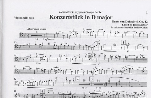Dohnanyi, Ernst (Starker): Konzertstuck Op.12 (cello & piano)
