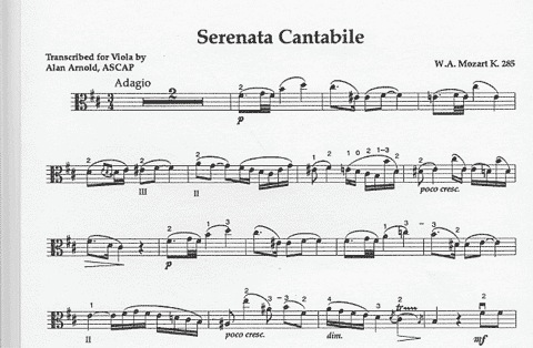 Mozart (Arnold): Serenata Cantabile (viola & piano)