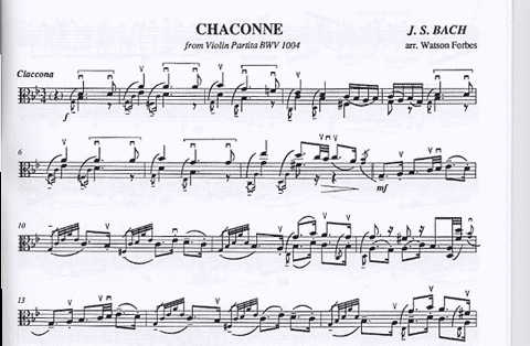 Bach, J.S. (Forbes): Chaconne (Viola)