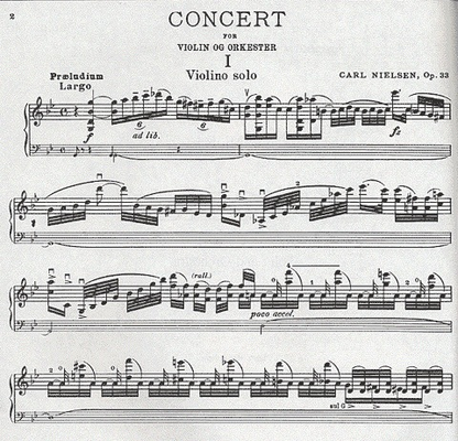 Nielsen, Carl: Concerto for Violin & Orchestra Op.33 (violin & piano)