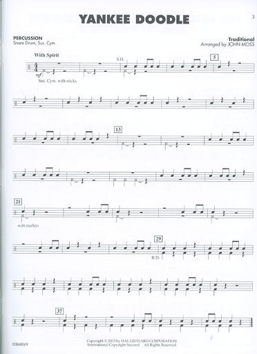 Moss, John: Patriotic Favorites Solos & String Orchestra Arrangements (percussion)