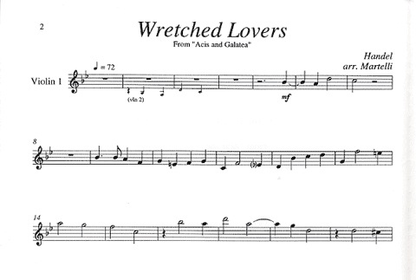 Handel, G.F. (Martelli): Wretched Lovers (string quartet)