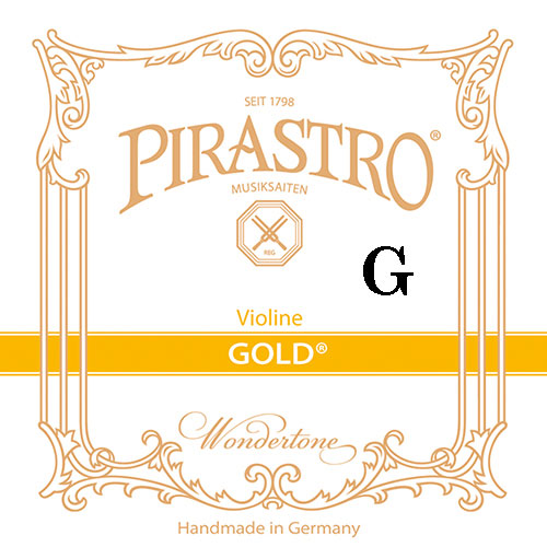 Pirastro GOLD violin G string, gut/silver, medium