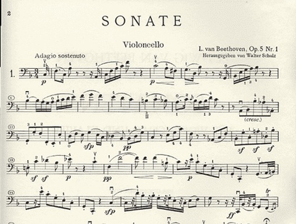 Beethoven (Schulz): 5 Sonatas (cello, piano) PETERS
