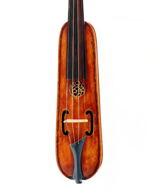 Isao (Esao) Izutsu pochette (pocket violin) with female head with horns, Tokyo, JAPAN