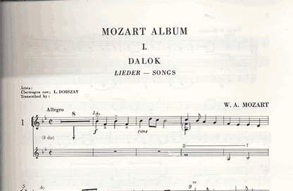 Mozart, W.A. (Dobszay): Mozart Album-Songs (violin & piano)