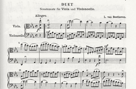 Beethoven, L.van: Duet (viola & cello) in score form