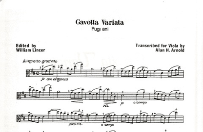 Pugnani (Arnold): Gavotta Variata