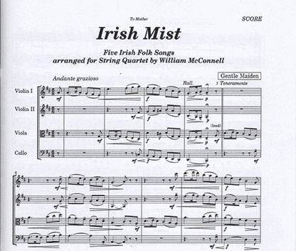 McConnell, W.: Irish Mist - Five Irish Folk Songs (string quartet)