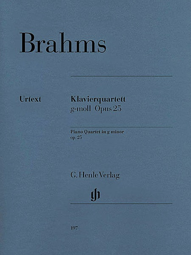 Brahms, J. (Krellmann, ed.): Piano Quartet, Op.25, No. 1, in G Minor (violin, viola, cello, and piano)