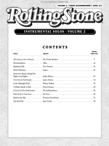Rolling Stone Magazine: 500 Greatest Songs of All Time V. 2 (viola & cd)