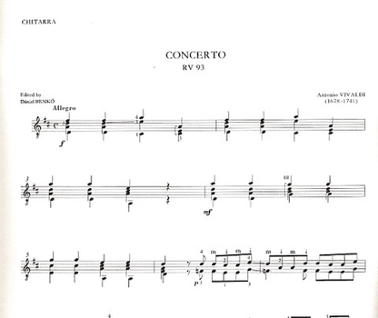 Vivaldi, Antonio: Concerto in D Major RV93 (guitar, 2 violins, cello)