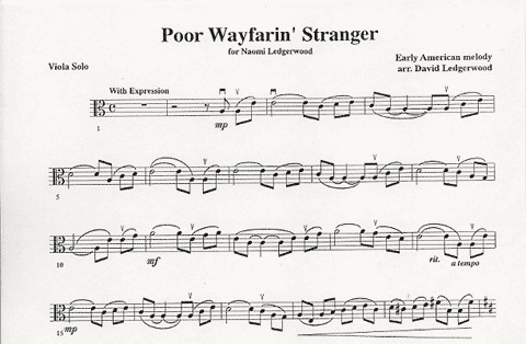 Ledgerwood, D.R.: Poor Wayfarin' Stranger (Viola & Piano)