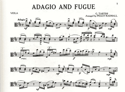 Tartini, Giuseppe (Radmall): Adagio & Fugue (viola & piano)