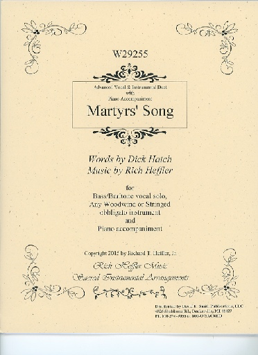 Heffler, D.: Martyr's Song (voice, obligato, piano)