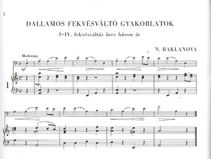 Baklanova, Natalja: Dallamos-Melodic Exercises (cello & piano)