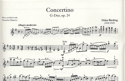 Rieding, O.: Concertino in G major Op.24 (violin & piano)