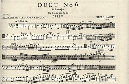 Nardini, Pietro: Duo No 6 in Bb Major (violin & cello)