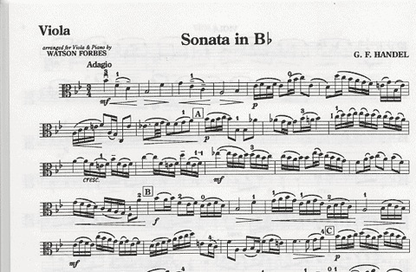 Handel, G.F. (Arnold)Sonata in Bb for Viola & Piano
