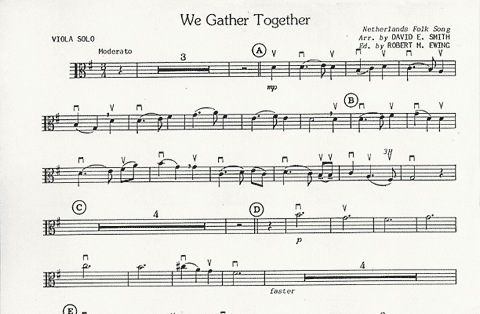 Smith, D.E.: We Gather Together (Viola & Piano)
