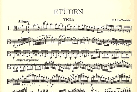 Hoffmeister, F.A.: Etudes for Viola