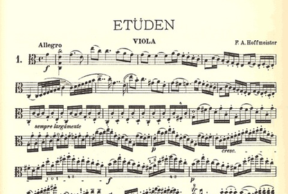 Hoffmeister, F.A.: Etudes for Viola