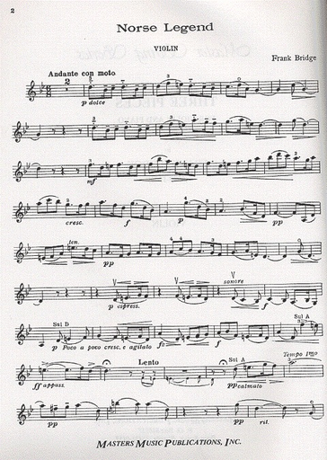 Bridge, Frank: 3 Pieces-Amaryllis, Souvenir, Norse Legend (violin & piano)
