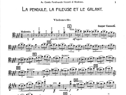 Cassado, G.: La Pendule (cello and piano)