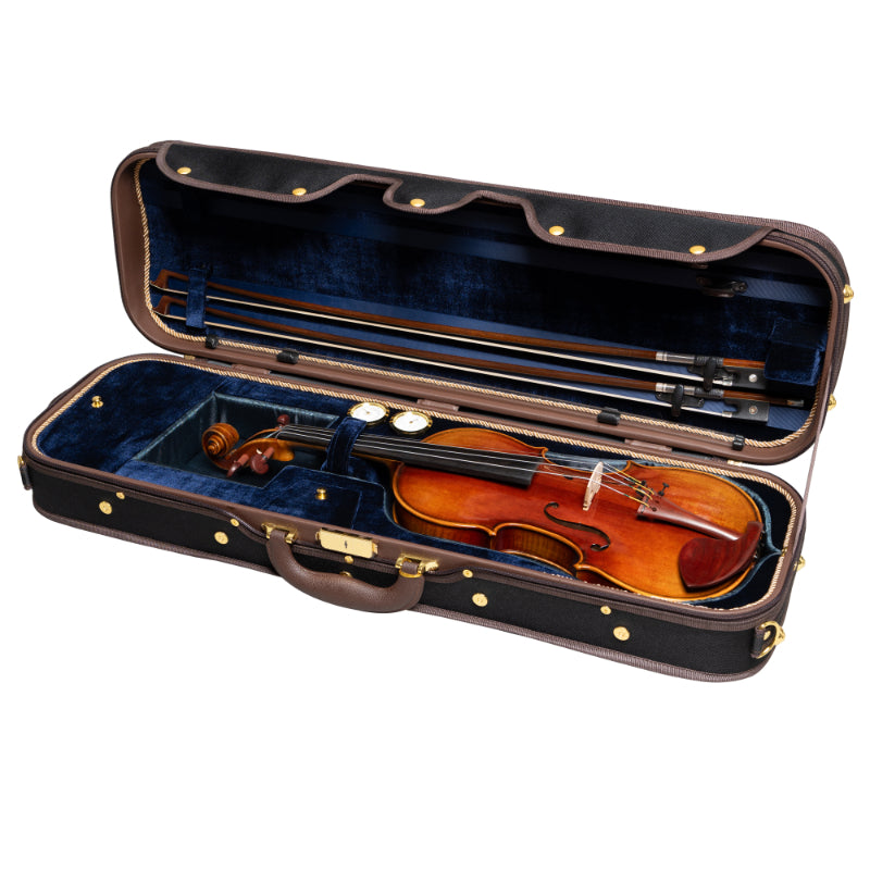 Mika "Ersa" woodshell Oblong violin case | Metzler Violins - Black/Blue
