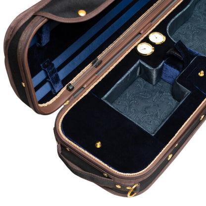 Mika "Ersa" woodshell Oblong violin case | Metzler Violins - Black/Blue