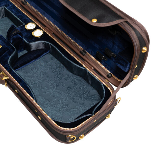 Mika "Ersa" woodshell Oblong violin case | Metzler Violins - Black/Blue