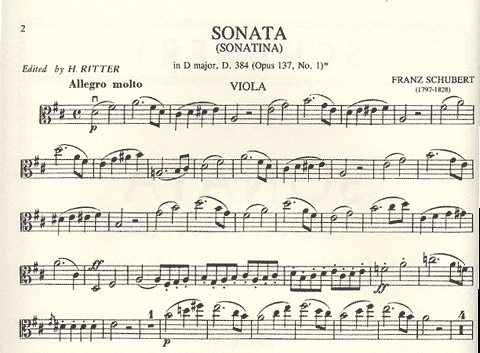 Schubert, Franz: Sonatina in D, Op.137 (viola & piano) International