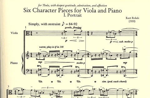 Rohde, Kurt: Six Character Pieces for Viola and Piano