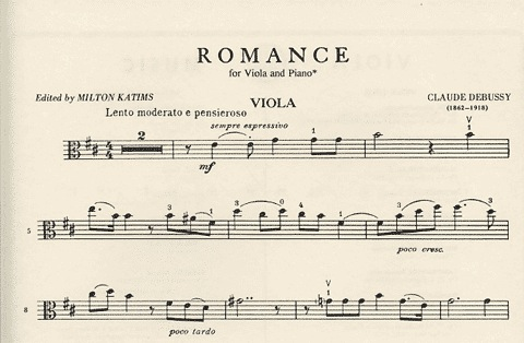 Debussy, Claude: Romance (viola & piano)