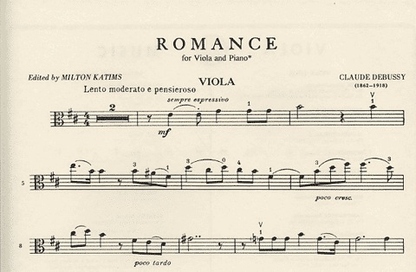 Debussy, Claude: Romance (viola & piano)