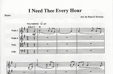 Everson, D.F.: I Need Thee Every Hour (string quartet)