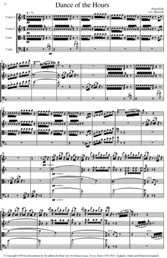 Ponchielli (Martelli): Dance of the Hours (string quartet)