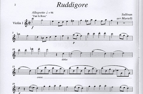 Sullivan (Martelli): Ruddigor (string quartet)