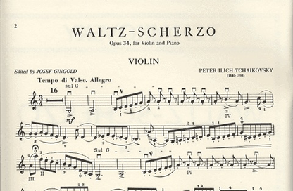 Tchaikovsky, P.I. (Gingold): Valse-Scherzo, Op.34 (violin, and piano) IMC